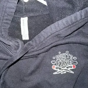 White fire dispensary crop top cropped hoodie size S thumbnail 5