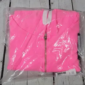 SOUL Cropped Zip‎ Up Hoodie Bright Pink Athletic Casual Womens Size S thumbnail 13