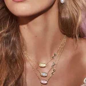 Kendra Scott x LoveShackFancy Bow Gold Elisa Necklace thumbnail 6