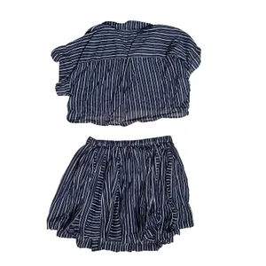 Free People Prepped and Ready Skort Set Size Small Navy‎ Blue Stripe NWT NEW thumbnail 4