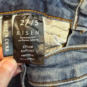Risen Jeans Womens 27 (Sz 5) Blue Straight Leg Frayed Hem Crop RDP1207 Exc. Cond thumbnail 7