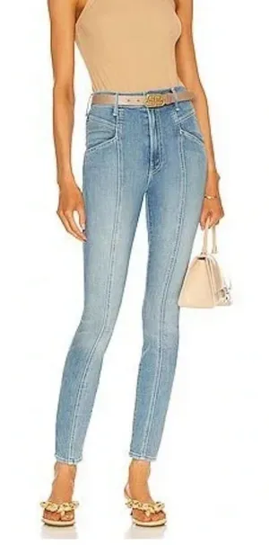 Mother Denim The Seamed Swooner Hover Blowing Kisses Blue Skinny‎ Jeans Size 27 thumbnail 1