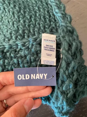 Old Navy Women's Teal Crochet Infinity Scarf thumbnail 4