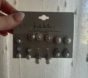 Nicole Miller Two pack of silver earrings thumbnail 1