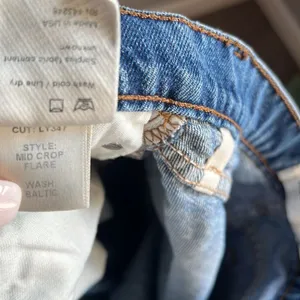 reformation mid crop flare jeans baltic thumbnail 10