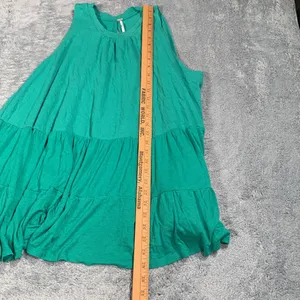 Free people green tunic/mini dress medium thumbnail 8