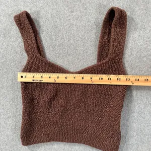 By Together Brown V-Neck Cropped Tank Top Size Small Textured Knobby Sleeveless thumbnail 4