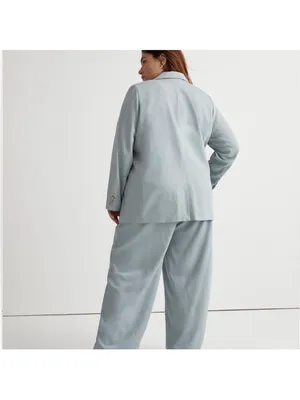 Madewell The Plus Larsen Blazer‎ in Drapeweave In Overcast Size 2X NWT thumbnail 3
