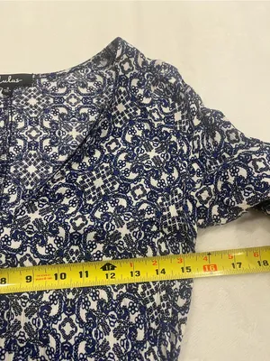 Lulus Blue & White Tile Print Maxi Dress - Small thumbnail 5