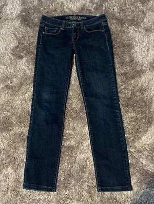 American Eagle Dark Wash Skinny Jeans 2 thumbnail 1
