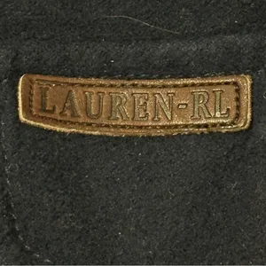 Lauren Ralph Lauren Women’s Size M Navy Blue Flannel Cotton Full Zip Jacket thumbnail 5