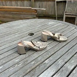 Wonders F8202‎ Twist Antique Gold Block Heels nwt size 36 thumbnail 5