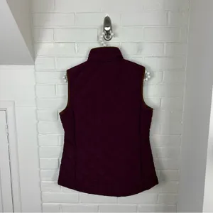 G.H.Bass & Co. Maroon Quilted Snap Button Vest Size XS thumbnail 6