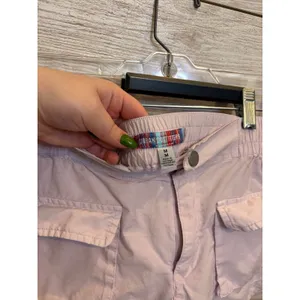 Urban Outfitters Womens Cargo Shorts Light Purple Utility Dolphin Hem Size M thumbnail 5