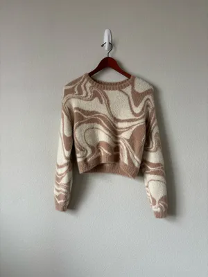 Brown Fuzzy Hollister Sweater thumbnail 2