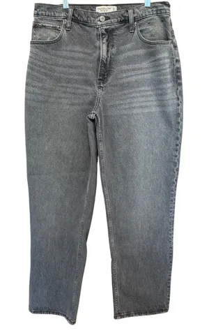 Abercrombie Fitch Ankle Straight Jeans 31/12S Curve Love Ultra‎ High Rise thumbnail 1
