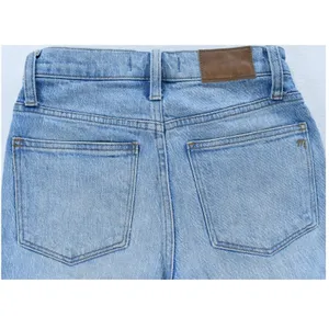 Madewell Demi-Boot Cut Jeans Light Wash Blue Button Fly High Rise Denim Womens thumbnail 4