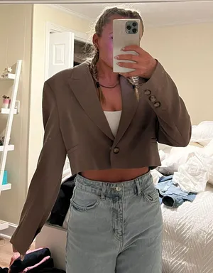 Zara Cropped Blazer thumbnail 4
