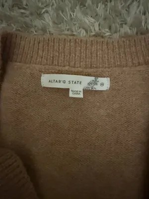 Altar'd State Sweater Cropped Knit Cable thumbnail 2