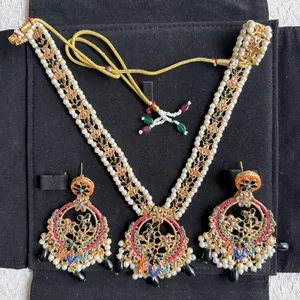 Traditional indian jewelry set Gold thumbnail 1