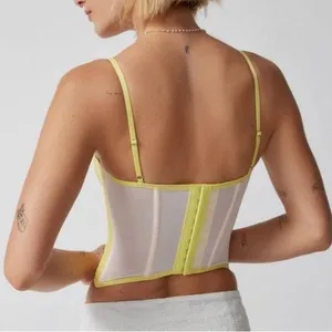 Urban outfitters Yellow corset top with adjustable straps #corsettop thumbnail 3