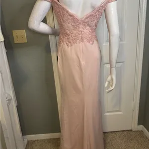 May Queen Off Shoulder Long Prom Gown Maxi Dress Size 10. K-6 thumbnail 7