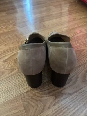 Giani Bernini Taupe Suede Block Heel Loafers Size 8.5M thumbnail 5