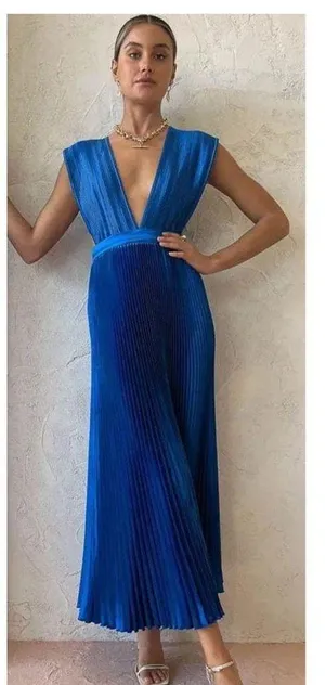 Cherley blue dress thumbnail 1