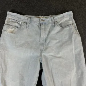 Madewell The Perfect Vintage Straight Jeans Light Wash Distressed Size 33 thumbnail 10