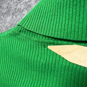 Vintage Lauren Ralph Lauren Green Ribbed Cotton Turtleneck Sweater‎ LRL Logo M thumbnail 7