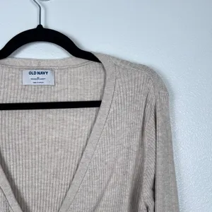 Old Navy Women's Long Sleeve Button Front Cardigan Sz XL‎ Cream thumbnail 3