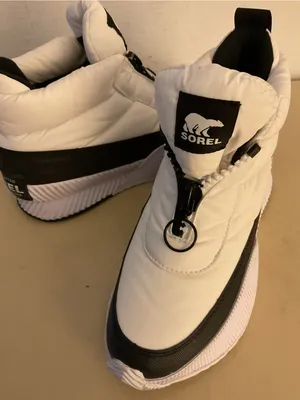 Sorel women white puffy nylon platform Out N About III waterproof boots U S 7 thumbnail 7