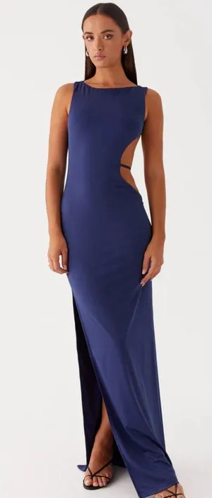Navy Blue Maxi Dress thumbnail 1
