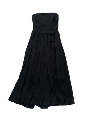 & other stories black strapless midi dress thumbnail 2