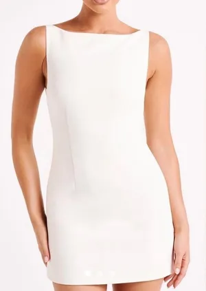 Meshki White Mini Dress #graduation thumbnail 1