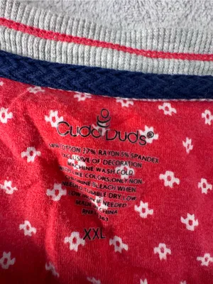 Cuddl Duds Red Polka Dot Long-Sleeve Pajama Set with Gray Trim thumbnail 16