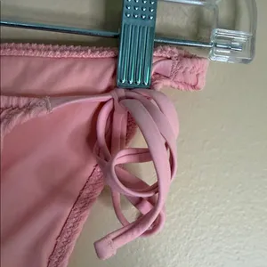 aerie Pink Ribbed Tie-Side Bikini Set thumbnail 9