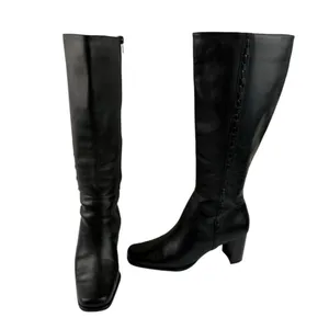 *Worthington Renee Boots Women’s Size 8 Black Leather Tall Classic Dark Acadamia thumbnail 3