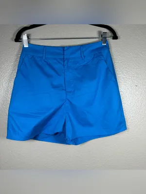 Commence Classic High-Waist Blue Women's Shorts SZ:S thumbnail 2