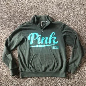 PINK - Victoria's Secret 1/4 Zip Sweatshirt Size Medium thumbnail 1