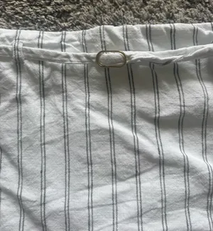Abercrombie & Fitch White Mini Skort with Thin Gray Pinstripes thumbnail 5