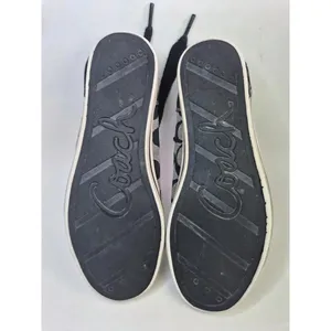 COACH Signature Francesca Sneakers Lace Up Black Grey Women’s Size 5 1/2 B Logo thumbnail 7