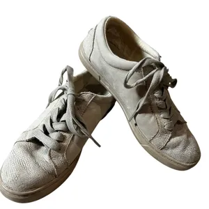 UGG Karine Snake Women's Lace up Leather Sneakers Size US 7 EU 28 Beige thumbnail 4