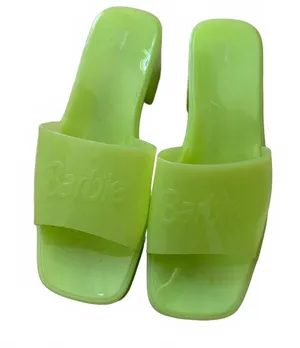 Barbie Jelly Block Heel Sandals Lime Green Women's Size 9 thumbnail 1