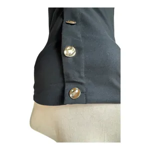 Rails Top Women Medium Black Strapless Gold Button‎ Front Lulu Party Cocktail thumbnail 5