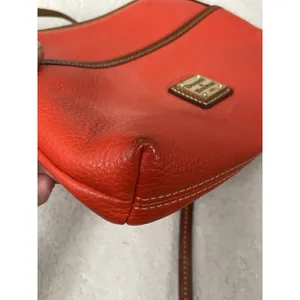 Dooney & Bourke Ginger Pouchette Crossbody Pebble Leather RED/ORANGE thumbnail 11