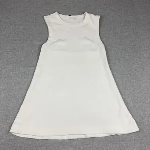 Free People Tank Dress Womens XS White Sleeveless Knit Shift Solid Casual thumbnail 1