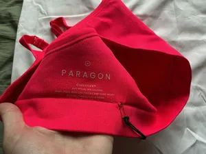 NWT Paragon Gym Brat Padded Contour Sports Bra Medium Hot Pink thumbnail 3
