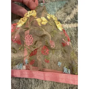 Mapale Pink Garden Two Piece Lingerie Set Embroidered Sz S NWT thumbnail 7