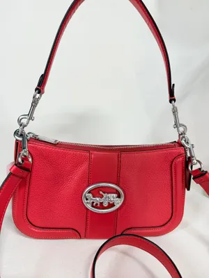 Coach Georgie Red Satchel Leather Crossbody Bag 5500 thumbnail 1
